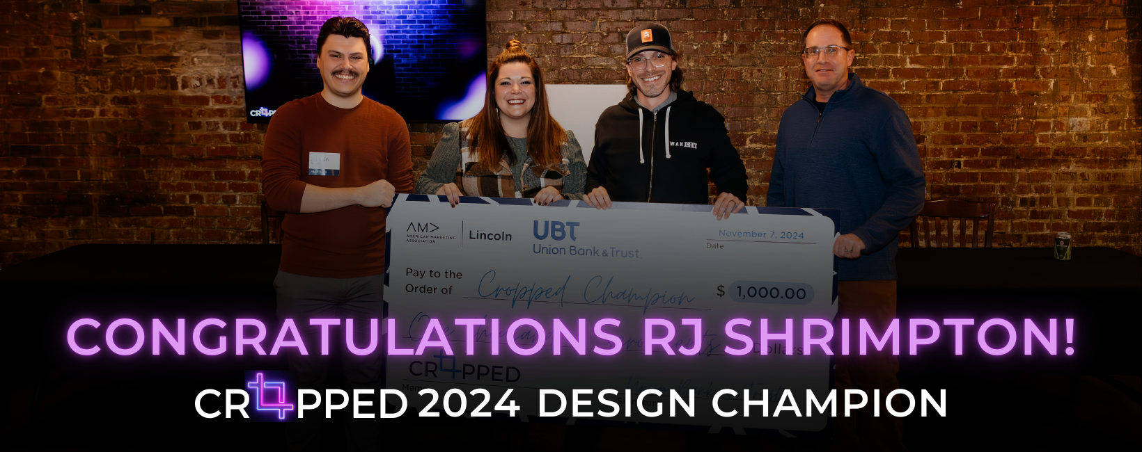 Congratulations RJ Shrimpton! Cropped 2024 Design Champion